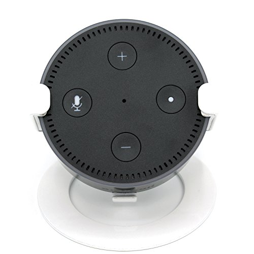 Image of Metal Table Top Echo Dot 2nd Generation Base Holder Bracket Case Stand for Smart Home Speaker Assistant (SDM-EH-02W), 2 Packs, White by WALI