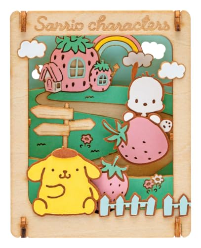 Paper Theater Sanrio PT-W20 Maison de fraises puzzle bois 3D miniature