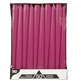 Brenndauer: ca. 7 Stunden 50 Leuchterkerzen Ø 2,2 cm 25 cm fuchsia Spitzkerzen