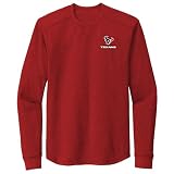 Dunbrooke Cavalier Houston Texans Crew Neck Thermal Sweatshirt – Waffle Knit Long Sleeve Top, Warm Layering Base, Soft Cotton Blend for Men, Red, 5X-Large