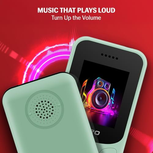 Image of Lava Hero Shakti 2026 Dual Sim Keypad Mobile Phone (with Vibration Alert) | 1.8 inch Display | Super Saving Battery Mode | Stylish Design | Number Talker | (Mint Green)| Type-C