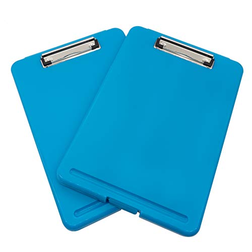 2 Pieces Plastic Storage Clipboard, Blue, #TOP6