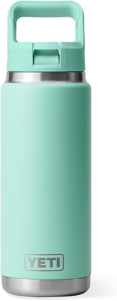 YETI Rambler C Straw Bottle, Stainless Steel Vacuum Insulated Bottle with Leakproof Straw Cap, Seafoam, 26 oz (769 ml) - Image 3