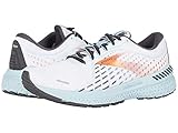 Brooks Women's Adrenaline GTS 21, White/Light Blue, 8 Medium
