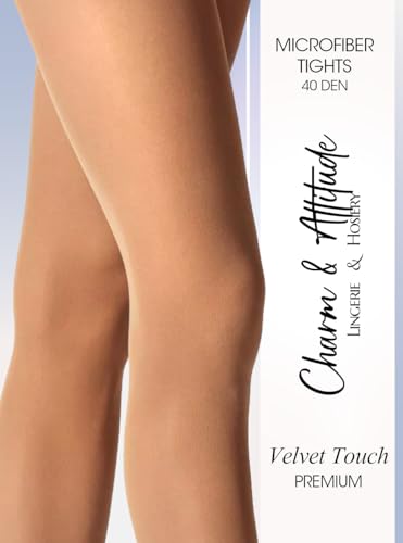 Image of Charm and Attitude Semi Opaque Tights for Women | Colored Pantyhose Stockings Nylons 40D | Burgundy Maroon Red Black