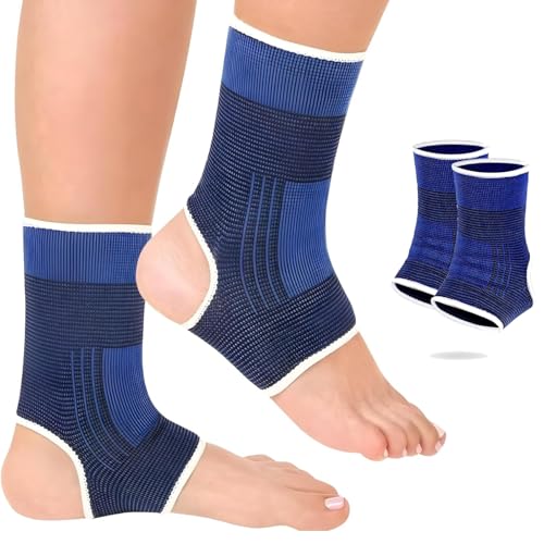 HUSHRICH Kids Ankle Brace Stabilize Joints, Child Ankle Support Compression Sleeves, Ankle Sleeve for Jogging Running Gymnast Fitness 7-12 Years Boys Girls