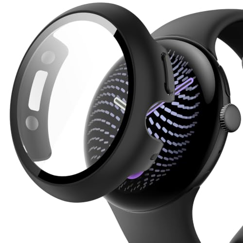 GYOKUYU [�[�d��̌^�J�o�[] FOR Google Pixel Watch 5 41mm/45mm 2026�ی�P�[�X �K���X�t�B���� �O�[�O�� �s�N�Z���E�H�b�`4�J�o�[ �K���X�f�� �h�o �h�Ռ��i41mm/�u���b�N�j