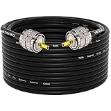 YOTENKO RG58 Coaxial Cable 49.2FT, PL259 Male to Male Coaxial 50 Ohm Coax