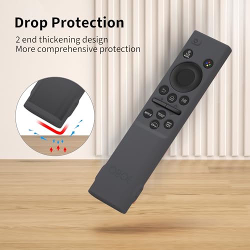 Image of OBOE Silicone Tv Remote Cover for Samsung Smart Tv Remote BN59-01311 Open Key Case, I-Dark Grey