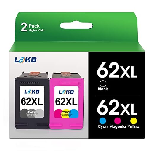 62XL 62XL remanufactured Ink Cartridge for hp 62 Ink Cartridge Combo Pack for hp Ink 62 Work with Envy 7640 5540 5642 Officejet 5740 5741 Printer (1Black/1Tri-Color, 2PK)