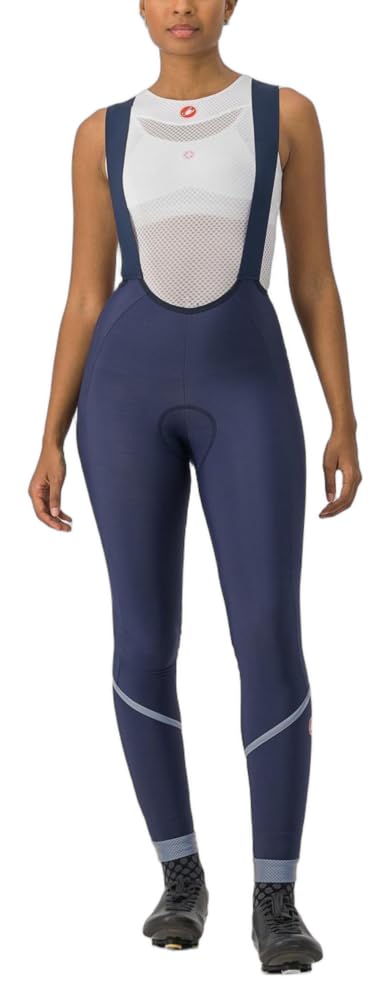 CASTELLI 4522550-424 VELOCISSIMA DT BIBT Tights Women's BELGIAN BLUE/SILVER REFLEX Size L