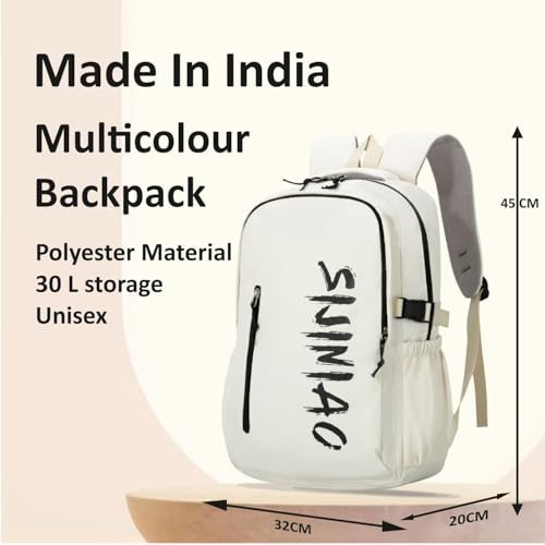 Image of Tinytot 30 Litre Japanese Korean Style School Bag Water-Resistant Laptop & Travel Backpack - Unisex Large 18 Inches Multipurpose Student Backpack for Boys & Girls, Men & Women