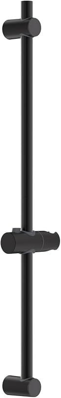 Auralum 70 cm zuhanysín állítható magassággal, 360° forgatható tartóval, rozsdamentes acél, fekete