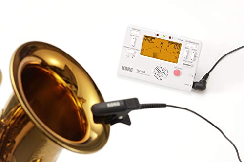 Korg TM60-BK Tuner/métronome avec microphone de contact Avec micro contact With Clip Mic blanc - Les Beatles, Paul McCartney, John Lennon, RIngo Starr, George Harrison Korg TM60-BK Tuner/métronome avec microphone de contact Avec micro contact With Clip Mic blanc – Image 4