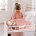 ROBOTIME Baby Doll Crib, Wooden Doll Bed, Toy Baby Crib with Storage, Bedding, and Wooden Hooks, Doll Crib Fits Dolls up to 21