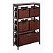 Winsome Wood - Shelf Baskets Piece Decorative Storage Cabinet, Dark Espresso 92625