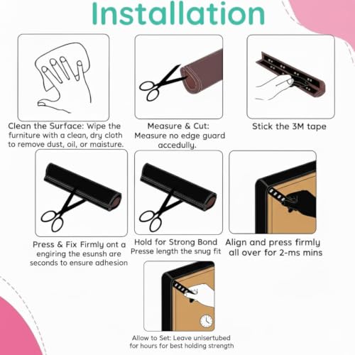 Image of Safe-O-Kid Baby Proofing Edge Guard 5 Meter (16.4 Feet) with Strong Adhesive Tape | Extra Thick Corner Protector Strip for Tables, Furniture & Sharp Edges | BPA-Free Child Safety Edge Guard | Black