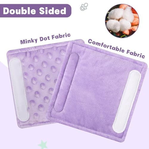 Image of GFU Car Seat Strap Pads for Baby, Soft Shoulder Pads for Comfort, Reversible Seatbelt Covers for Kids, Perfect for Baby Car Seat, Stroller, Swing, High Chair, Size: 6.5 x 6.5 inch, Purple
