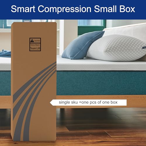 Molblly Super King Mattress Memory Foam Mattresses with Fire Resistant, Medium Frim Mattress in a Box,Back Pain Relief and Soft Knitting Fabric Mattress(180x200x25CM)