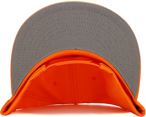 Image of KBETHOS Classic Snapback Hat Blank Cap Underbrim Cotton Wool Blend Flat Visor Adjustable Unisex