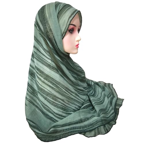 Premium Hijab Scarf for Women Lightweight stripe Scarves Soft Cotton Hijabs Head Wraps for Muslim2