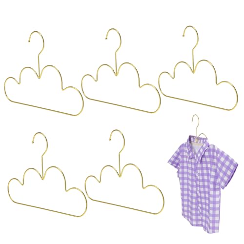 Cabilock 5pcs Cloud Shape Metal Hangers for Non Slip Clothes Hangers for Coats Sweaters More Stylish Design for Romantic Home Decor