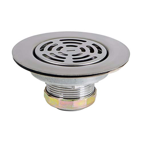 HIGHCRAFT 97I3 Flat Stainless Steel RV Mobile Shower Strainer Drain Assembly for Kitchen