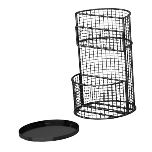 Baoblaze Home Umbrella Stand Umbrella Holder Multipurpose Modern Hollowed Creative Drain Stand Storage Rack for Doorway Outdoor Hotel, Black