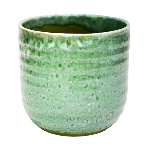 Ivyline Textured Glaze Plant Pot 18cm Dia, Emerald, 20 x 20 cm - Image 2