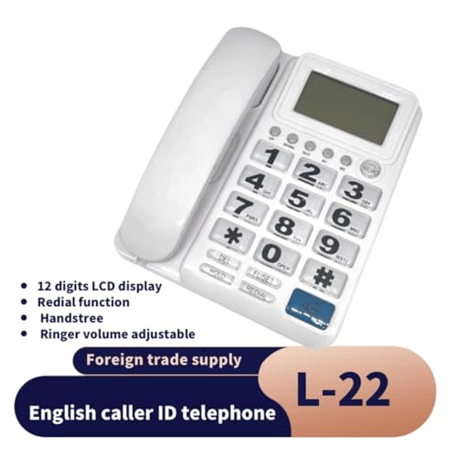 Téléphone fixe filaire à gros boutons écran identification de l'appelant - 3