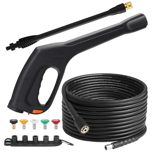 FIXFANS Pressure Washer Gun and Hose Kit Replacement Pressure Washer Extension Wand Compatible with Some of Portland Husky Black Decker Ford Pulsar ShopForce Taskforce Powerwasher Taskmaster