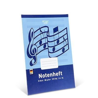 Büro-/Schulbedarf Heft DIN A4, 80g/m², LIN 14, 8 Blatt Cover