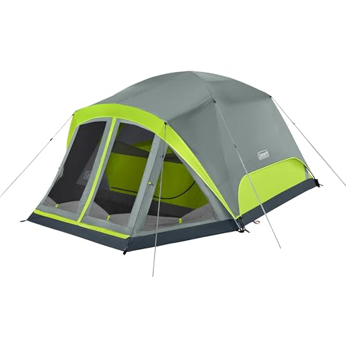 Coleman Skydome Camping Tent with Screen Room, Rock Grey