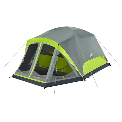 Coleman Skydome Camping Tent with Screened Porch & 5-Minute Setup, Weatherproof 4/6/8 Person Tent with Rainfly & Carry Bag, Made of PFAS-Free Materials