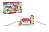 Hape Eisenbahnwelt Zugbrücke - aus Holz, Spielzeug Eisenbahn Zubehör, Brücke für...
