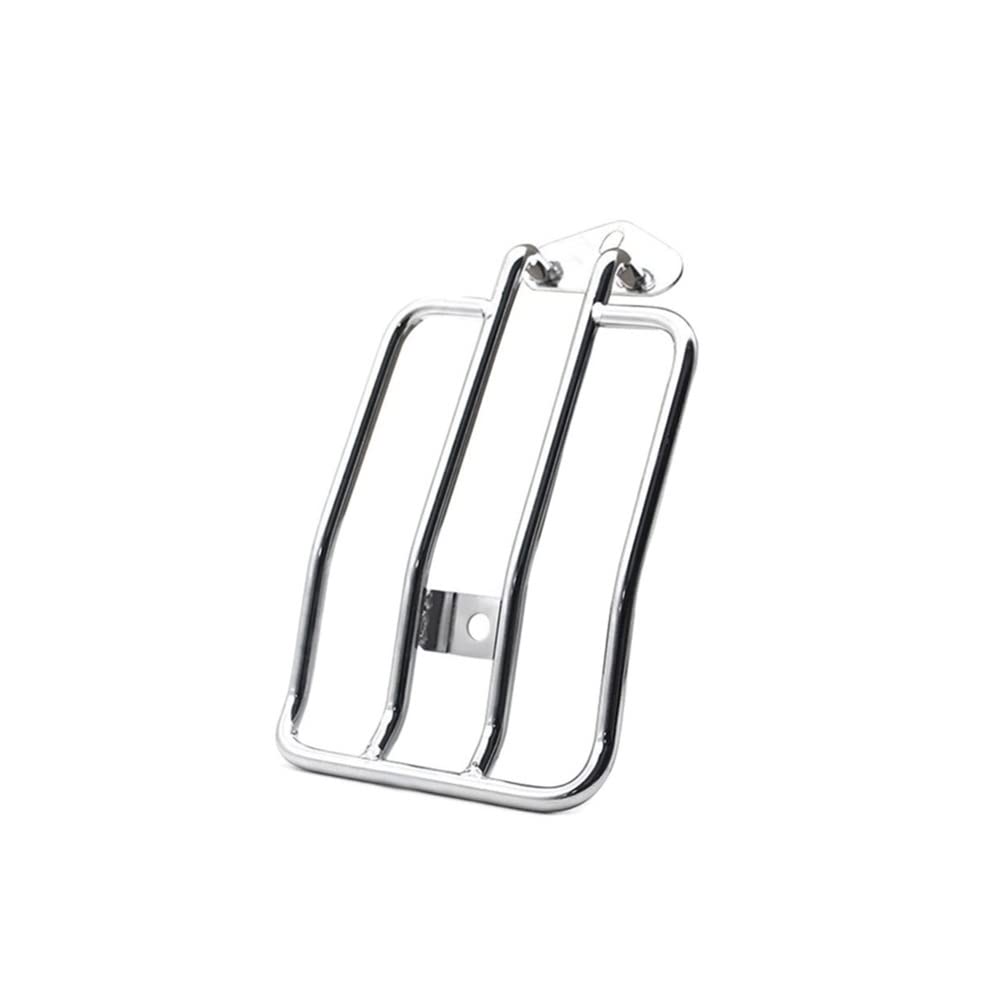 Bagagerek achter Motorfiets Bagagerek Ondersteuning Plank Retro RVS Korte Achter Staart Rack Gemodificeerde Accessoires Bagagerek voor motorfietsen (Color : Silver