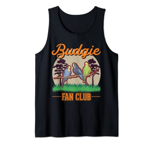 Budgie Fan Club Cacatúa Perico Periquito Camiseta sin Mangas
