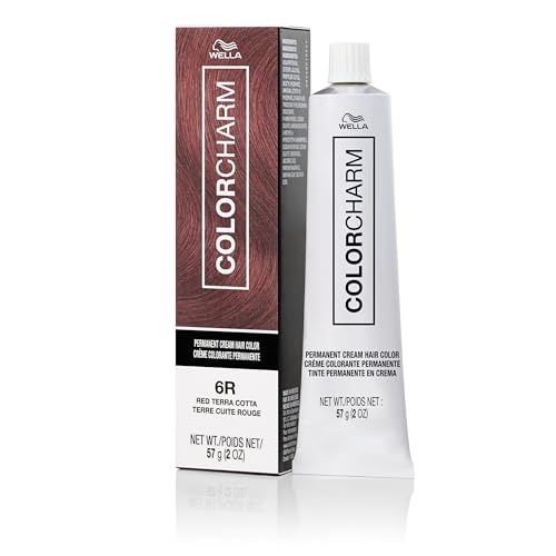 COLORCHARM Permanent Cream Hair Color, 6R Red Terra Cotta, 2 oz.
