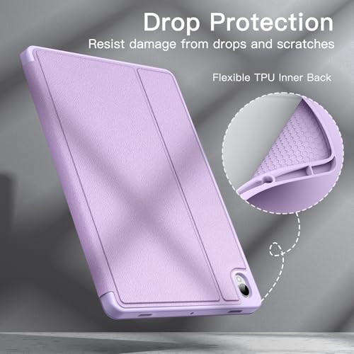 Image of JETech Cover Case for Samsung Galaxy Tab S11 with S Pen Holder, Slim Folio Stand Protective Tablet Cover, Multi-Angle Viewing, Auto Sleep /Wake (Lavender)