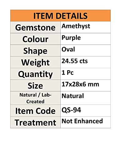 Améthyste naturelle cabochon de 24,55 cts, une gemme violette d'exception