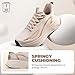 ALLSWIFIT Women's Slip On Walking Shoes Hands-Free Cushion Running Tennis Shoes Non-Slip Comfortable Workout Gym Sports Athletic Fashion Sneakers ActiveBreeze2.0,Size 9.5,Beige,SARS26001W