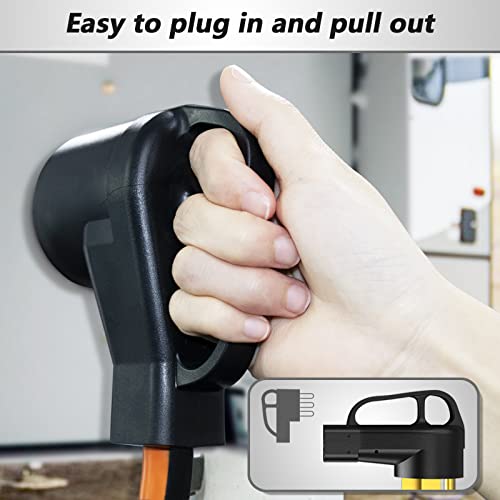 Rvplan 50 Amp 25 Foot Rv/Ev Extension Cord, Heavy Duty Stw Cord With Cord Organizer And Storage Bag,Nema 14-50P/R Standard Plug Suit For Ev Charging And Rv Trailer Campers, Etl Listed(Black&Orange) #TOP4