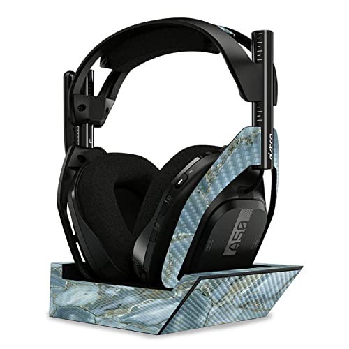 Image of MightySkins Carbon Fiber Skin Compatible with Astro A50 Wireless Headphones + Base Station (Gen 4) - Crystal Rock | Protective, Durable Textured Carbon Fiber Finish | Easy to Apply | Made in The USA