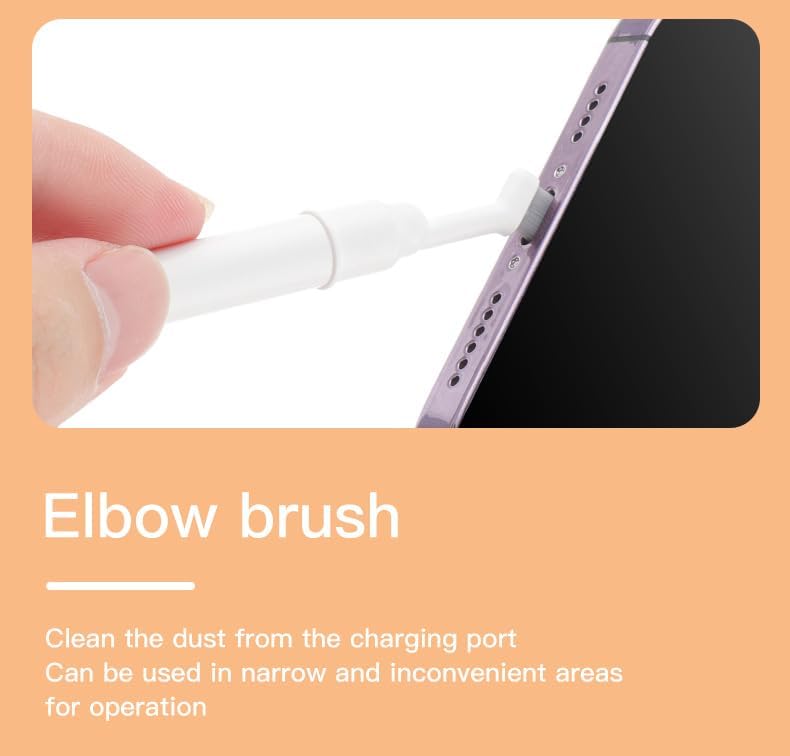 Image of Mini 5 in 1 Portable Multi-Function Earphone Cleaning Pen with Keychain and Soft Brush Flocking Sponge for Earphones Case Cleaning Tool Kit