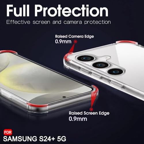 Image of TheGiftKart Crystal Clear Back Cover Case for Samsung Galaxy S24 Plus 5G | 360 Degree Protection | Shock Proof Design | Transparent Back Cover Case for Samsung S24 Plus (PC & TPU, Transparent Bumper)