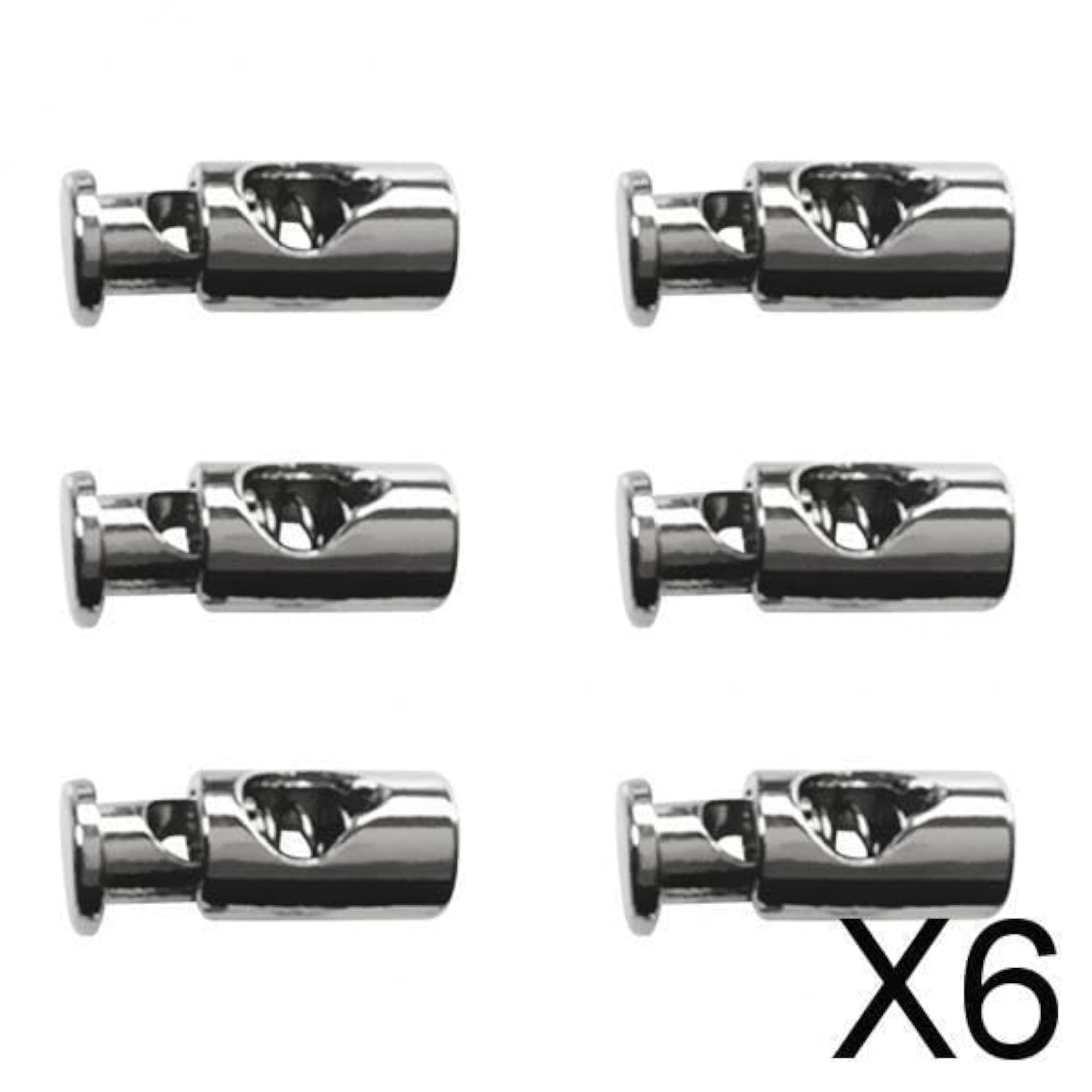 Metal Barrel String Cord Locks, 6 Pieces