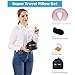 SAIREIDER Travel Neck Pillow 100% Memory Foam, Airplane Rest Prevents Head from Falling Forward, Plane Accessories with Storage Bag, Sleep Mask and Earplugs (Pink)