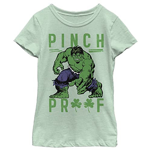 T-Shirt Marvel Vert Menthe en Taille L pour Fille : Vêtement Casual Officiel