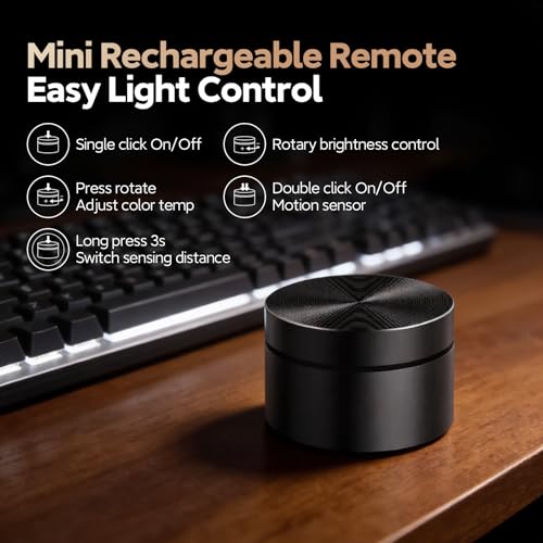 Image of LYMAX Monitor Light Bar, Eye-Care USB Computer Lamp with Wireless Remote, Motion Sensor, Fit for All Monitor, Adjustable Color Temperature /Brightness, No Screen Glare for Home Office Gaming Desk Lamp