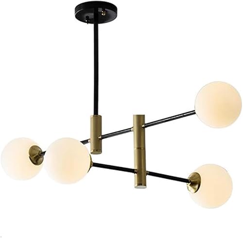Chandelier Industrial Rustic Ceiling Light Fixtures Semi Flush Mount Pendant Compatible with Dining Room Bedroom Living, Lámpara colgante